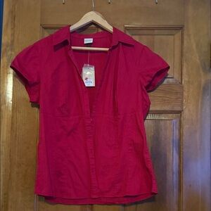 Sonoma Women's Red Button Down Shirt